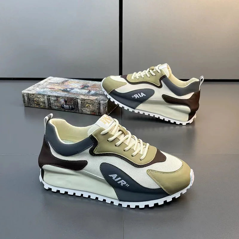 Men Shoes Leather Casual New In Male Sneakers Outdoor Walking Fashion Running Luxury Designer Tennis Flat Students Loafers