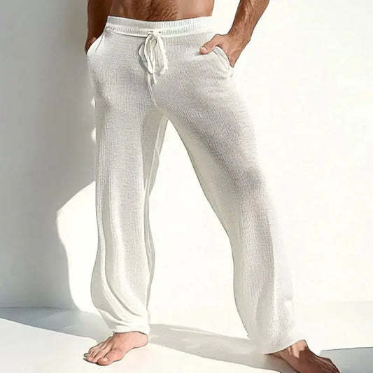 2025 New Men's Lightweight Knitted Casual Trousers - Breathable Stretch Elastic Waist Summer Lounge Pants for Men - M-XXL Size Chic Le'Meek
