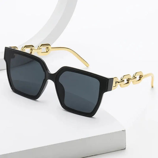 Luxury Cat Eye Sunglasses Woman Brand Designer Vintage Black Sun Glasses for Fashion Big Square Frame Female UV400 Oculos De Sol Temu