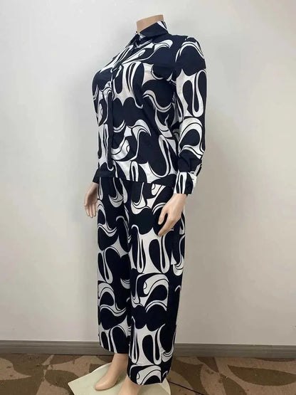 2 Piece Sets Women's Outfits Elegant Curvy Long Sleeve Blouse Temu