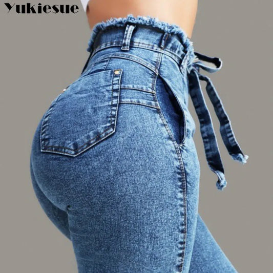 Boyfriend Hole Ripped Jeans Women Pants Cool Denim Vintage Jeans For Girl High Waist Casual Pants Female Slim Jeans woman