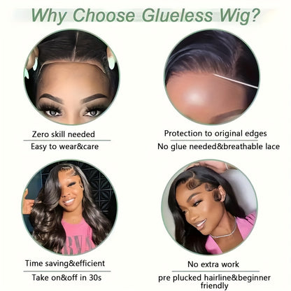 250% Density Bye Bye Knots Wig Glueless Wigs Human Hair Pre Plucked Pre Cut 13x4 HD Lace Closure Wigs Human Hair Body Wave Lace Front Wigs Human Hair For Women Put On And Go Wig