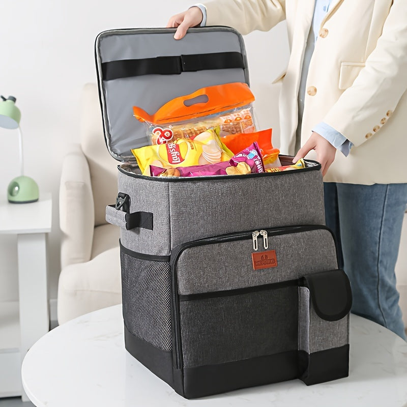 Large Capacity Rolling Briefcase, Rolling Handbag With Wheels, Rolling Storage Bag With Detachable Folding Handcart, Mobile Storage Bag