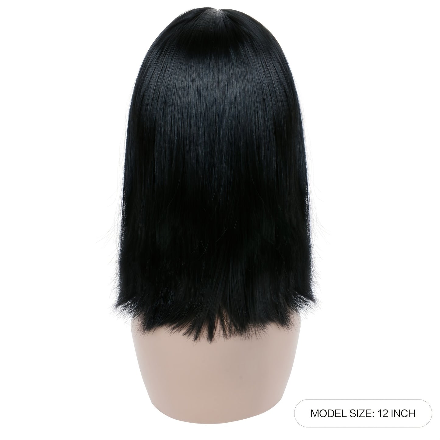 Natural-Look U-Part Wig for Women - High-Temperature Fiber, Straight Basics Style, No Lace Needed