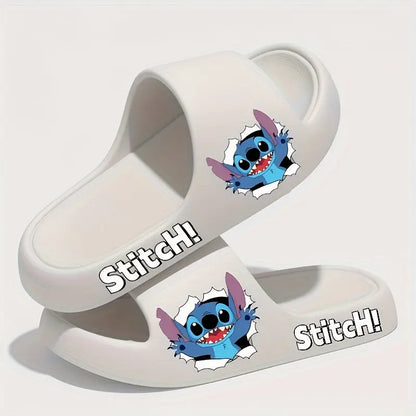 [Disney Stitch Slippers] Disney Soft EVA Breathable Stitch Cartoon Character Slip-On Slippers | Unisex Indoor/Outdoor Comfortable Anti-Slip Casual Shoes for Women & Men, Couple's Matching Design Chic Le'Meek