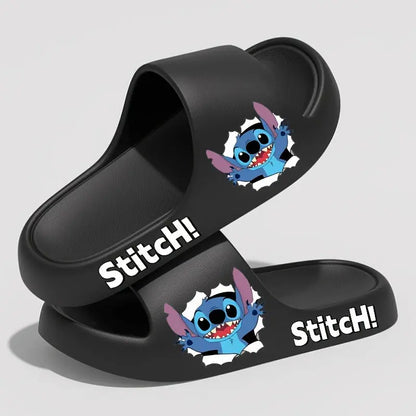 [Disney Stitch Slippers] Disney Soft EVA Breathable Stitch Cartoon Character Slip-On Slippers | Unisex Indoor/Outdoor Comfortable Anti-Slip Casual Shoes for Women & Men, Couple's Matching Design Chic Le'Meek