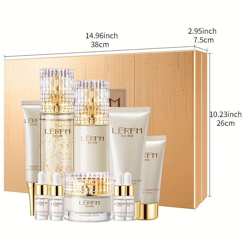 Ginseng And Peptide Anti-wrinkle 24k 10 Pcs, Facial Skin Care Set, Luxurious Moisturizing Skin, Make Skin More Hydrated And Bright, Holiday Gifts