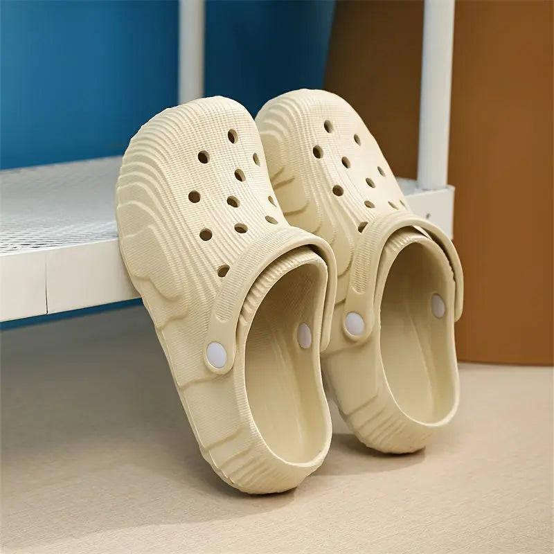 [Trendy EVA Clogs] Non-Slip EVA Clogs - Trendy Comfort Slides - Breathable, Thick Sole, Versatile for Indoor/Outdoor Wear in Black, Blue, Pink, Beige Chic Le'Meek