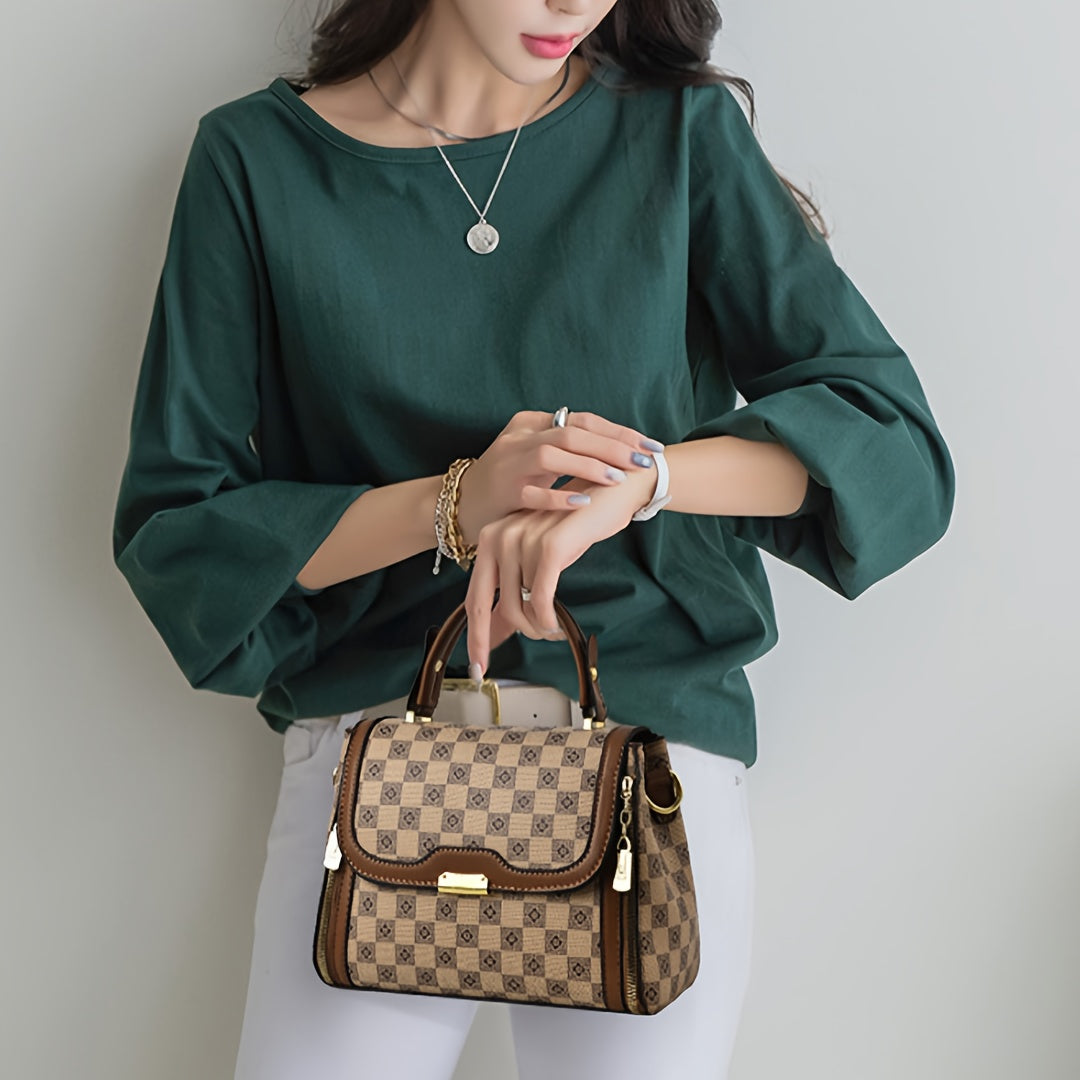 1pc Texture Single Shoulder Crossbody Bag For Women, Suitable For Both Single Shoulder And Crossbody, Elegant And Fashionable Commuting Bag, Spacious And Durable, Comfortable Single Shoulder Bag, Suitable For Work