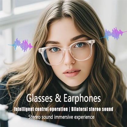 [New Smart Glasses] Smart Glasses: New Photo-taking Outdoor Sports | Music And Calls, Lightweight, Remote Control Photography, Built-in Microphone And Speaker, Noise Reduction, Touch And AI Voice Assistant, Compatible With IP Chic Le'Meek