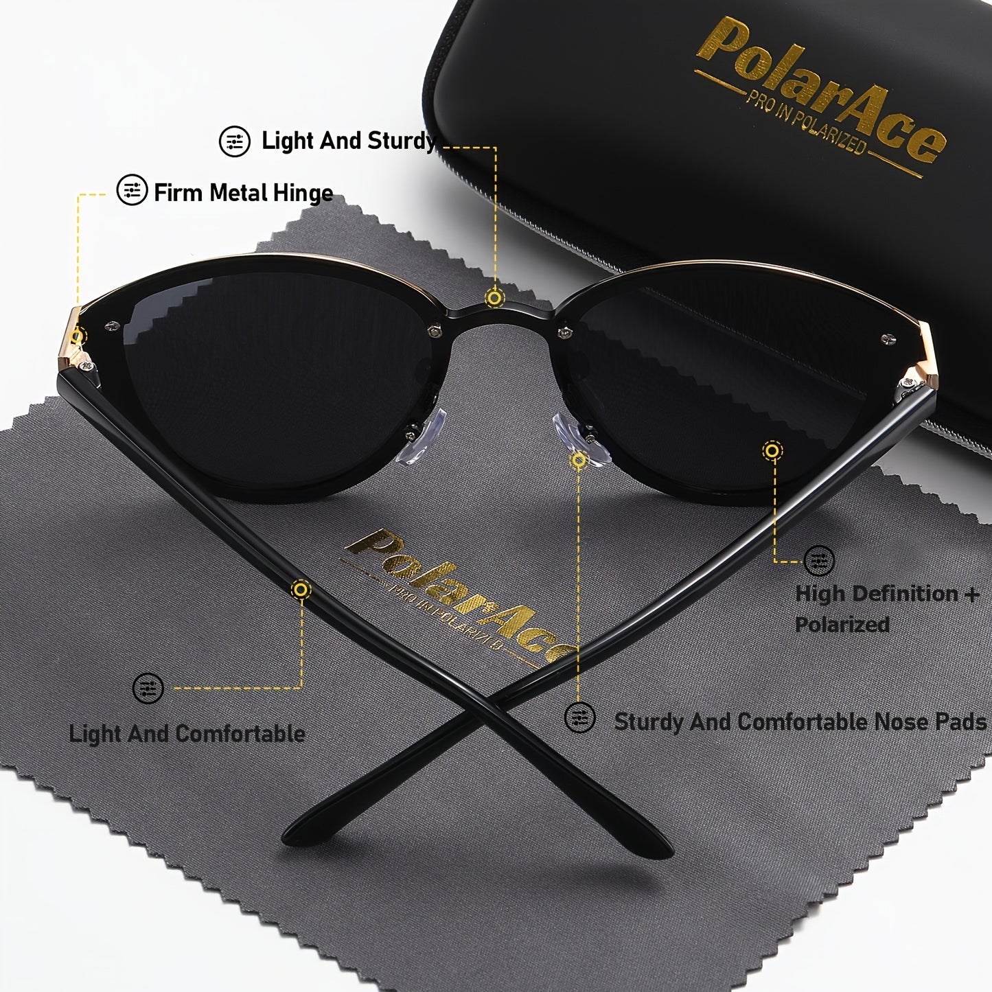 Polarized Fit Over Sunglasses For Women Thin Temple Anti Glare Sunshades For Driving