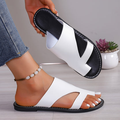 Lightweight, Flat Heel, Slip-On, Fabric Inner, Rubber Sole, Elegant Design for Casual Summer Wear - Perfect for Beach, Pool, or Everyday Use