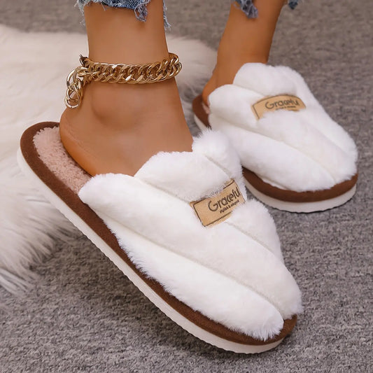 Cozy All-Season Non-Slip Striped Slip-on Slippers - Unisex Casual Fabric Upper/Inner EVA Sole Shoes - Hand Washable Comfort Indoor Floor Footwear Chic Le'Meek