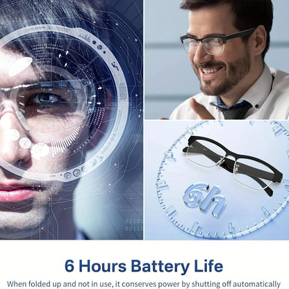 Smart Glasses With Blue Light Filtering, Low Latency Audio, Built-in Microphone, Speaker, Touch Control, Compatible With AI Voice Assistants, Suitable For Both Men And Women, Suitable For Audio, Movies, And Learning. Chic Le'Meek
