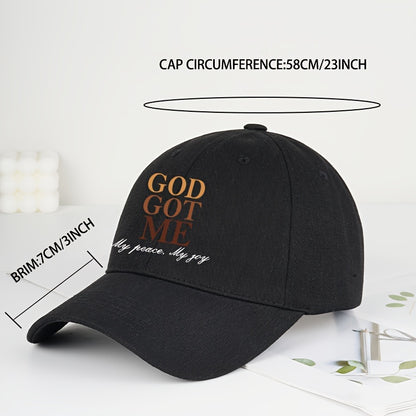 Stylish God Got Me Print, Snapback Design, Comfortable Trucker Hat for Casual Leisure Outdoor Sports - Perfect Gift for Fathers Day, Independence Day, Mothers Day, New Year, Thanksgiving Day