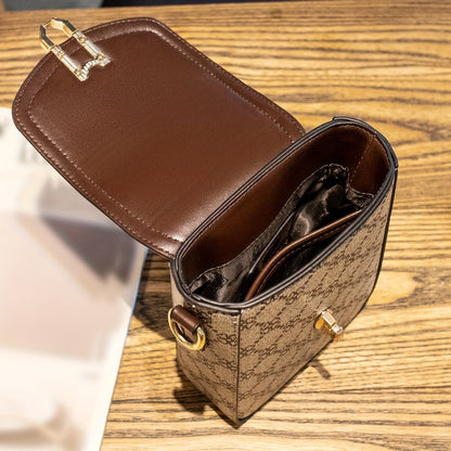 Elegant Vintage Crossbody Bag - Spacious Vertical Phone Compartment, Multifunctional Shoulder Wallet