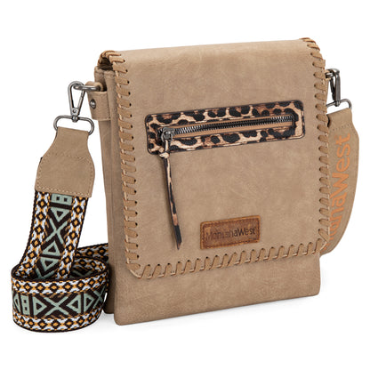 Montana West Multi Zipper Pocket Crossbody Bags for Women Western Printed Strap