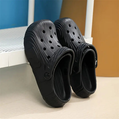 [Trendy EVA Clogs] Non-Slip EVA Clogs - Trendy Comfort Slides - Breathable, Thick Sole, Versatile for Indoor/Outdoor Wear in Black, Blue, Pink, Beige Chic Le'Meek