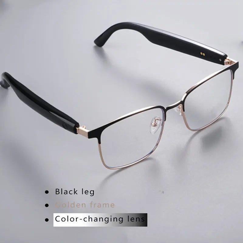 [New Smart Glasses] Smart Glasses: New Photo-taking Outdoor Sports | Music And Calls, Lightweight, Remote Control Photography, Built-in Microphone And Speaker, Noise Reduction, Touch And AI Voice Assistant, Compatible With IP Chic Le'Meek