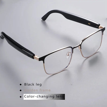 [New Smart Glasses] Smart Glasses: New Photo-taking Outdoor Sports | Music And Calls, Lightweight, Remote Control Photography, Built-in Microphone And Speaker, Noise Reduction, Touch And AI Voice Assistant, Compatible With IP Chic Le'Meek