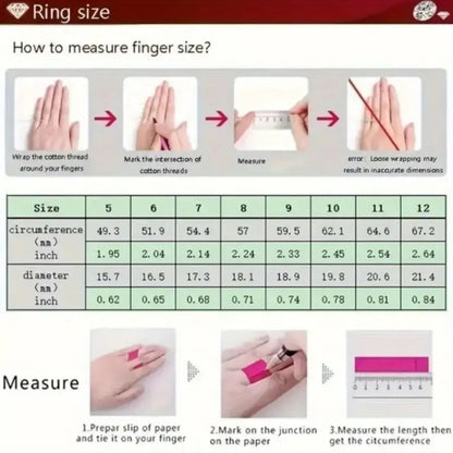 [Luxury Ring] Luxury Elegant Pink Cubic Zirconia Silver Plated Copper Ring | Sparkling Wedding/Cocktail Engagement Ring - Ideal Valentine's Day Gift Chic Le'Meek