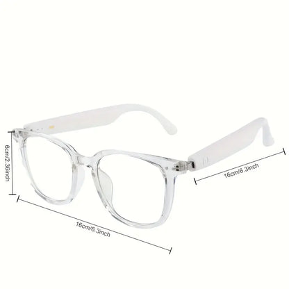 [New Smart Glasses] Smart Glasses: New Photo-taking Outdoor Sports | Music And Calls, Lightweight, Remote Control Photography, Built-in Microphone And Speaker, Noise Reduction, Touch And AI Voice Assistant, Compatible With IP Chic Le'Meek