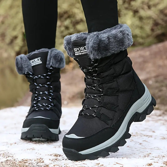 Cozy Mid-Calf Fluffy Boots - Soft, Warm, Non-Slip, and Platform Design for Comfortable Winter Wear - Perfect for Snow, Cold Weather, and Outdoor Activities Chic Le'Meek