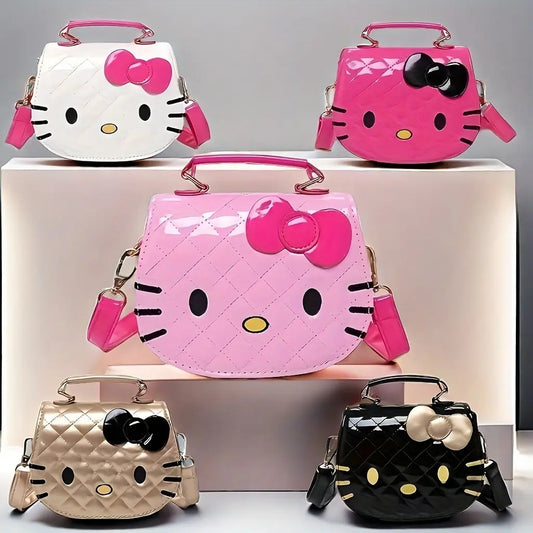Sanrio for hello kitty Crossbody Bag - Adjustable Strap, Lightweight Synthetic, Multi-Color Options for Daily Commute, Parties & Weddings, Durable Polyester Lining, Snap Closure Purse Chic Le'Meek