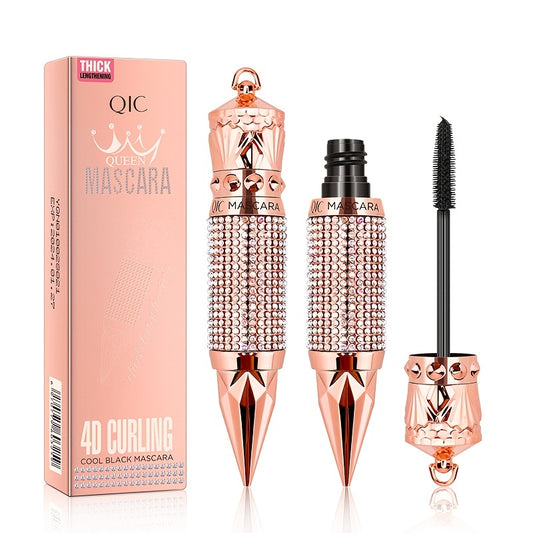 Luxe Curl & Lift Mascara: Waterproof, Smudge-Proof for Thick, Elongated Lashes – Rhinestone Edition, Black