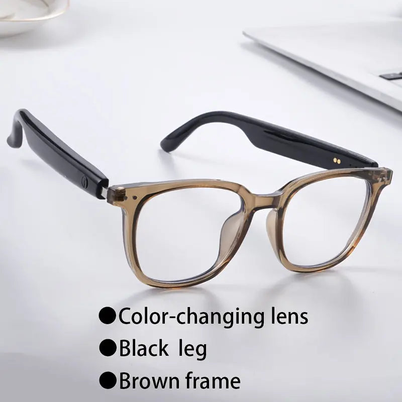[New Smart Glasses] Smart Glasses: New Photo-taking Outdoor Sports | Music And Calls, Lightweight, Remote Control Photography, Built-in Microphone And Speaker, Noise Reduction, Touch And AI Voice Assistant, Compatible With IP Chic Le'Meek
