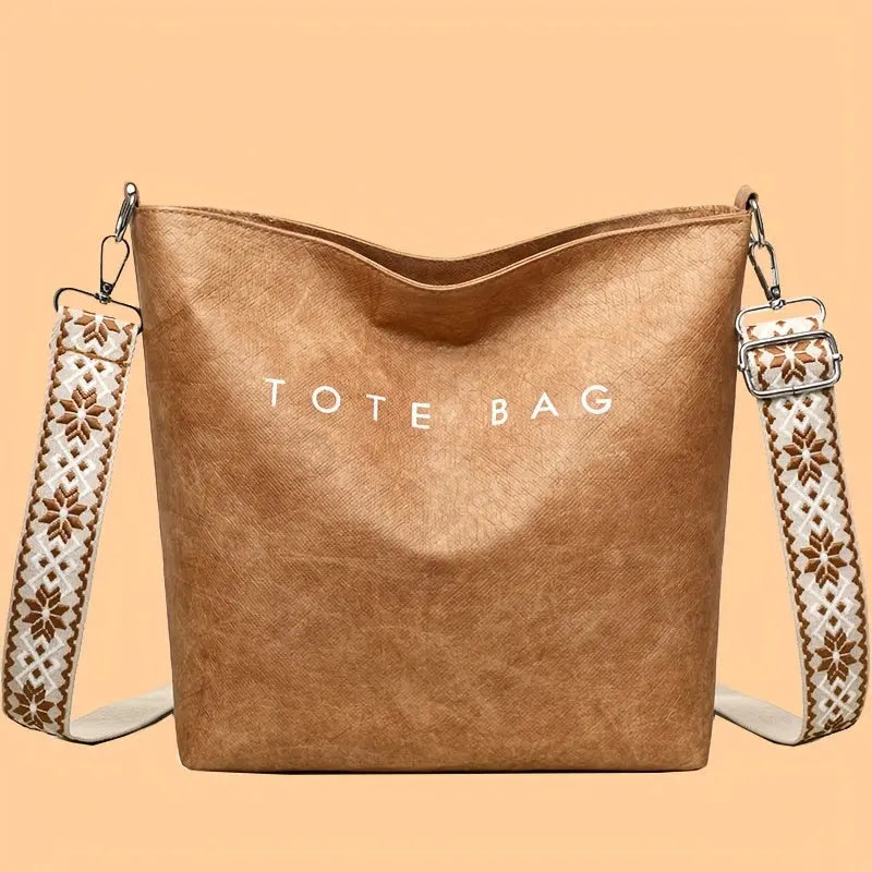Women'S Fashionable Tote Bag - Large Capacity, Bohemian Style with Wide Shoulder Strap, Trendy Shoulder Bag for Daily Commute, Travel, and Gifts, Commute Tote Bag | Bohemian Style Bag | Adjustable Strap Bag Chic Le'Meek