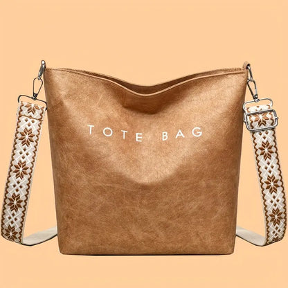 Women'S Fashionable Tote Bag - Large Capacity, Bohemian Style with Wide Shoulder Strap, Trendy Shoulder Bag for Daily Commute, Travel, and Gifts, Commute Tote Bag | Bohemian Style Bag | Adjustable Strap Bag Chic Le'Meek