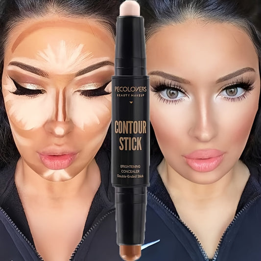 Contouring Stick With Double-headed Dual-purpose Concealer Highlighter For Three-dimensional Nose Bridge Shadow V Face High Nose Bridge Face Makeup