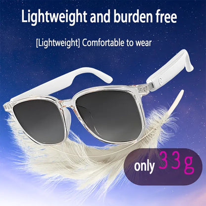 [New Smart Glasses] Smart Glasses: New Photo-taking Outdoor Sports | Music And Calls, Lightweight, Remote Control Photography, Built-in Microphone And Speaker, Noise Reduction, Touch And AI Voice Assistant, Compatible With IP Chic Le'Meek