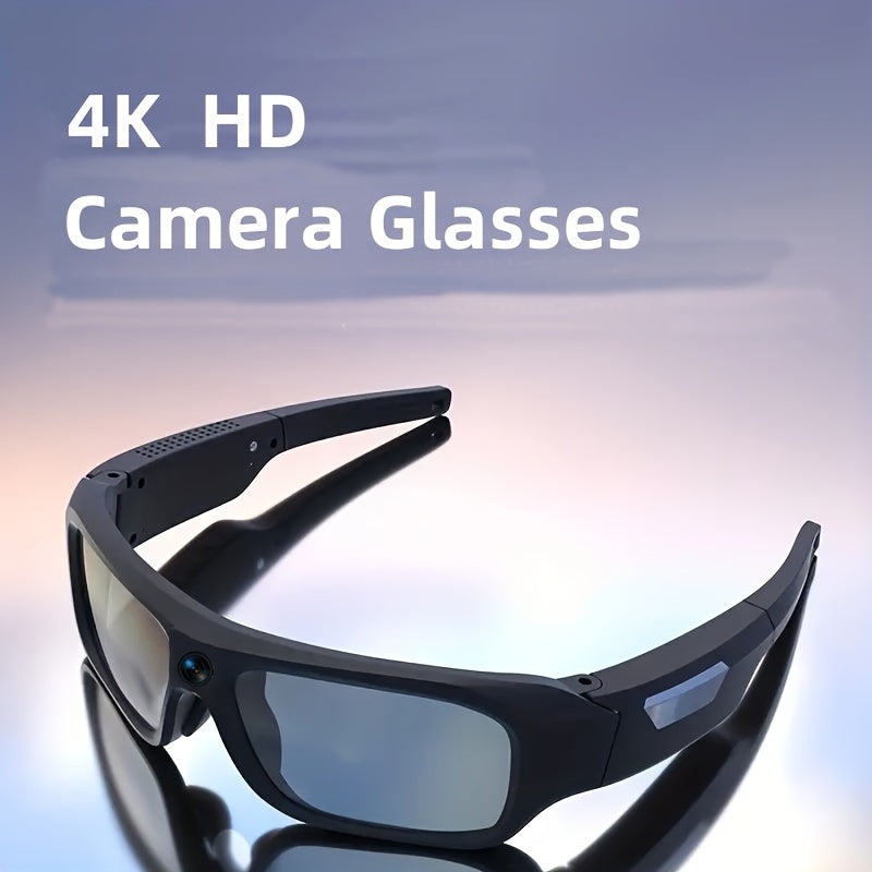 4K outdoor sports camera glasses, mountain biking outdoor video camera sunglasses