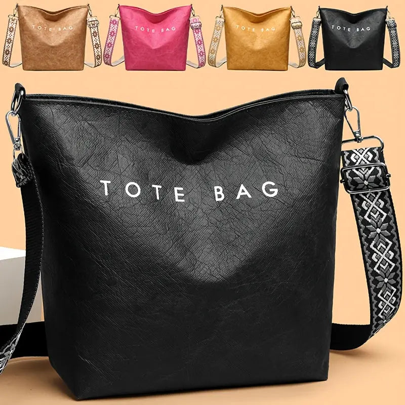 Women'S Fashionable Tote Bag - Large Capacity, Bohemian Style with Wide Shoulder Strap, Trendy Shoulder Bag for Daily Commute, Travel, and Gifts, Commute Tote Bag | Bohemian Style Bag | Adjustable Strap Bag Chic Le'Meek