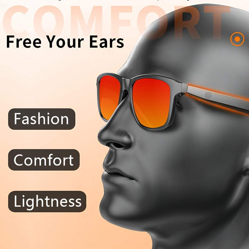 Wireless 5.3 Smart Glasses Headphones: Outdoor Sports Music, Calls, And Sunglasses Protection!