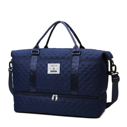 Large Capacity Travel Duffel Bag in Oxford Fabric, Portable Sports Gym Storage Bag, Weekend Overnight Bag for Women Chic Le'Meek