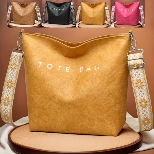 Women'S Fashionable Tote Bag - Large Capacity, Bohemian Style with Wide Shoulder Strap, Trendy Shoulder Bag for Daily Commute, Travel, and Gifts, Commute Tote Bag | Bohemian Style Bag | Adjustable Strap Bag Chic Le'Meek
