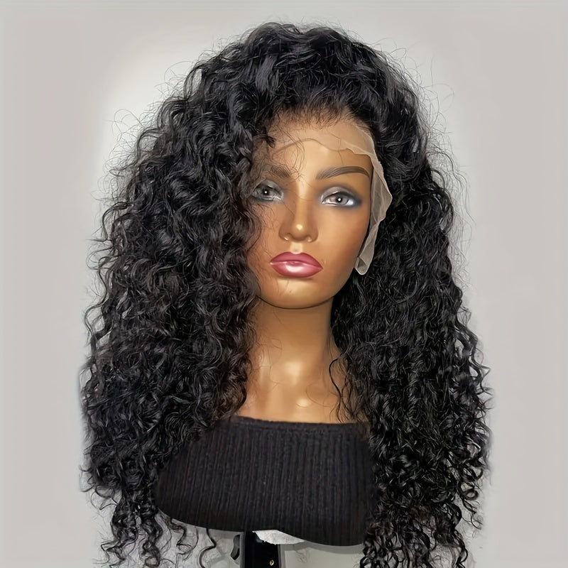 200% Density 13x4 Lace Front Human Hair Wig Long Curly Wig Long Deep Curly Wig Natural Hairline With Baby Hair