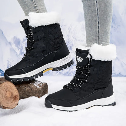 Cozy Velvet Snow Boots - Women's Soft, Comfortable, and Warm Winter Shoes with Thick Insulation and Casual Outdoor Style - Perfect for Cold Weather Activities Chic Le'Meek