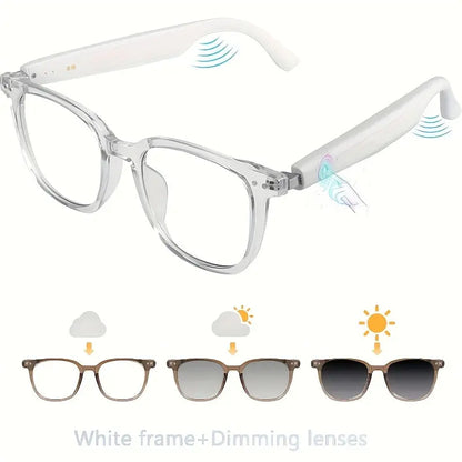 Smart Audio Glasses, Wireless, Rechargeable Battery, Built-in Microphone, High-Resolution Audio, Touch Control, Anti-Blue Light, for Office, Outdoor, Sports, Driving, Music Playback, Hands-Free Calling - Ideal Holiday Gifts Chic Le'Meek