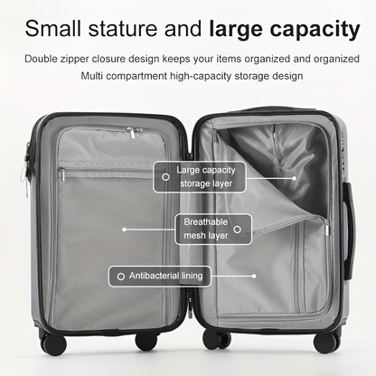 Carry On Luggage, Suitcases With Spinner Wheels Airline Approved Expandable Luggage With Cup Holder & Phone Holder Hard Shell Hardside Carry-on Luggage Bags