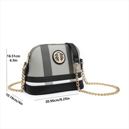 RAGSTO Small Dome Crossbody bag with Chain Strap