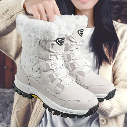 Cozy Velvet Snow Boots - Women's Soft, Comfortable, and Warm Winter Shoes with Thick Insulation and Casual Outdoor Style - Perfect for Cold Weather Activities Chic Le'Meek